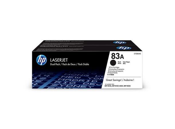 Toner HP CF283AD 83A sort (2) 